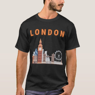 Men's London Skyline T-Shirt in Black