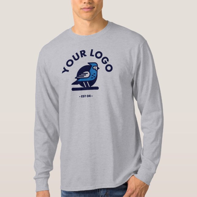 Men's Long Sleeve T-Shirt - Grey (Front)