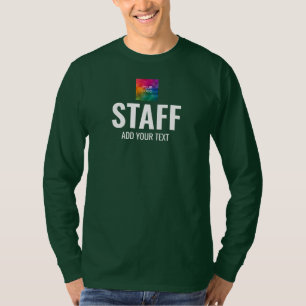 Mens Long Sleeve Tees Crew Staff Member Trendy