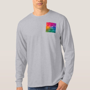 Mens Long Sleeve TShirt Add Business Company Logo