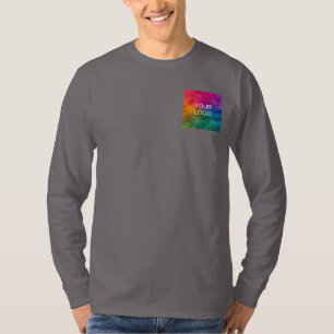 Men's Long Sleeve TShirt Upload Add Image Logo
