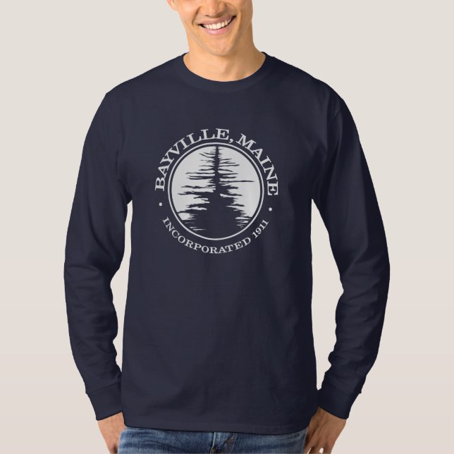 Mens Long Sleeve - White T-Shirt (Front)
