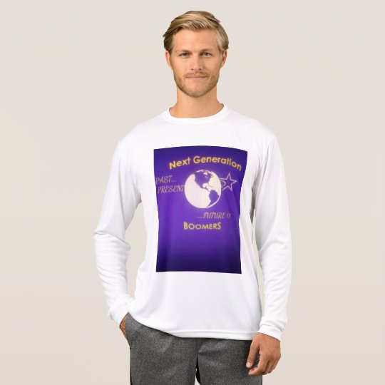 Men's Long-Sleeve White Tee Next Generation Boomer