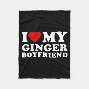 Mens Love Ginger Boyfriend Heart Ginger Bf Fleece Blanket