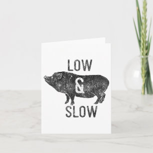 Mens Low And Slow Bbq And Smoker Official _1 Card