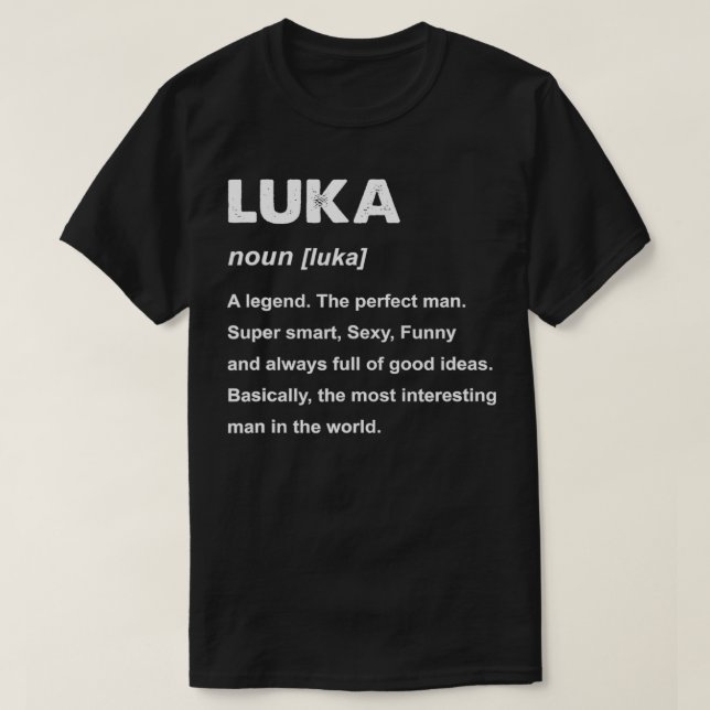 Mens Luka Name  T-Shirt (Design Front)