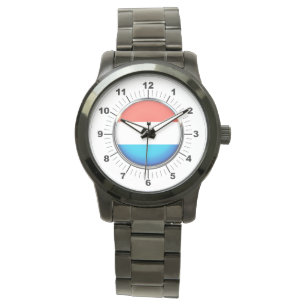 Men's Luxembourg Flag Oversized Black Watch