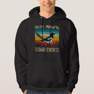 Mens Magpie Bird Vintage  Best Magpie Dad Ever Fat Hoodie