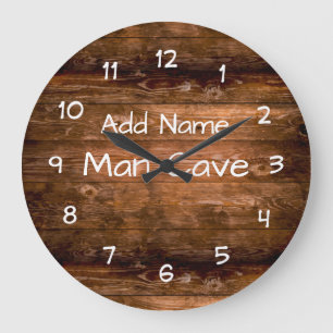 Mens Man Cave Design Large Clock