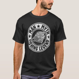 Mens Man Myth Fishing Legend Dad Tackle Box Grandp T-Shirt