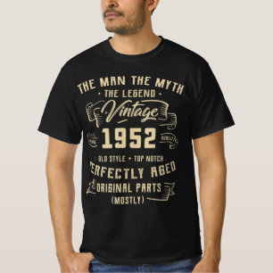 Mens Man Myth Legend 1952 70th Birthday Tee For 70