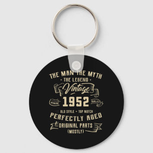 Mens Man Myth Legend 1952 70th Birthday Tee For 70 Keychain