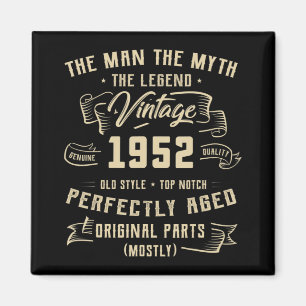 Mens Man Myth Legend 1952 70th Birthday Tee For 70 Magnet