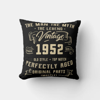 Mens Man Myth Legend 1952 70th Birthday Tee For 70 Throw Pillow