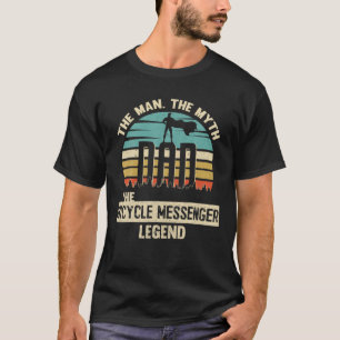 Mens Man Myth Legend Dad Bicycle Messenger T-Shirt