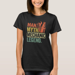 Mens Man Myth Mechanic Legend Car Guy Garage Dad M T-Shirt