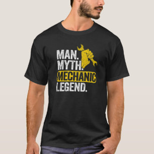 Mens Man Myth Mechanic Legend Car Guy Garage Dad M T-Shirt