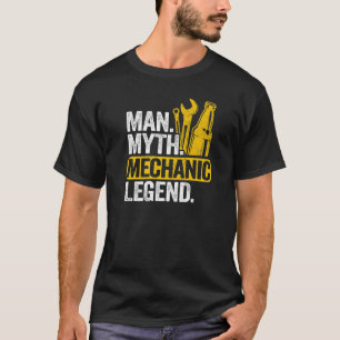 Mens Man Myth Mechanic Legend Car Guy Garage Dad M T-Shirt