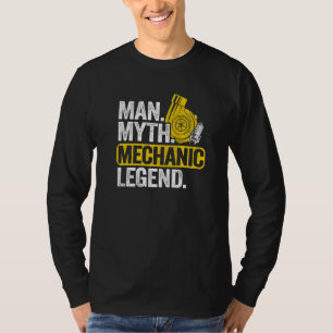 Mens Man Myth Mechanic Legend Car Guy Garage Dad M T-Shirt