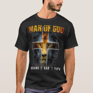 Mens Man Of God Husband Dad Papa  1 T-Shirt