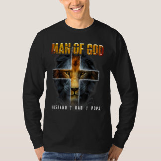 Mens Man Of God Husband Dad Pops T-Shirt