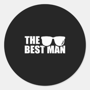 Mens man stag party performance  classic round sticker