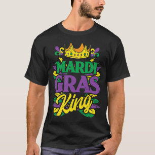 Mens Mardi Gras King Crown Funny Mardi Gras Carniv T-Shirt