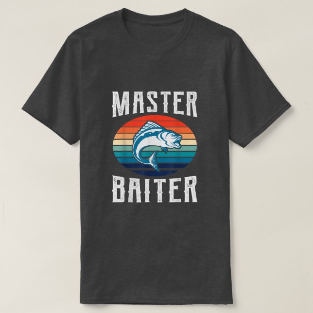 Mens Master Baiter Funny Fishing  T-Shirt (Design Front)