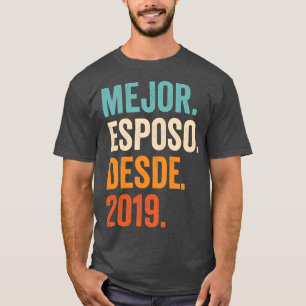 Mens Mejor Esposo Desde 2019 3rd wedding annivers T-Shirt