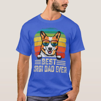 Mens Men Best Corgi Dad Ever Vintage Fathers Day11 T-Shirt