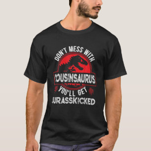 Mens Men Distressed Cousinsaurus Dinosaur T Rex Fa T-Shirt