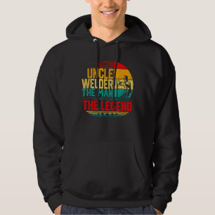 Mens Men Vintage Uncle Welder The Man The Legend Hoodie