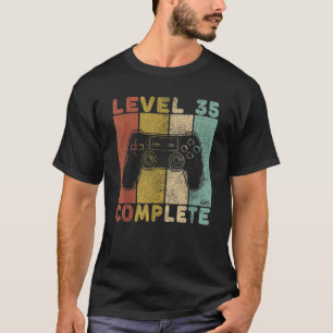 Mens Mens 35th Birthday Men Gaming Level 35 Compl T-Shirt