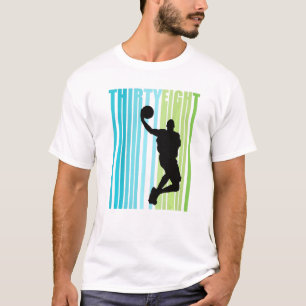 Mens Mens 38th Birthday Basketball 38 Today Player T-Shirt