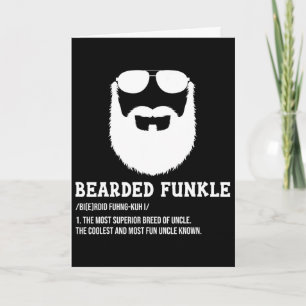 Mens Mens Bearded Uncle Dad Bearded Funkle Funny U Card