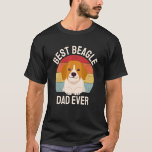 Mens Mens Best Beagle Dad Ever Retro Vintage  Pupp T-Shirt