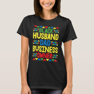 Mens Men's Black Husband Dad Business Owner Black T-Shirt