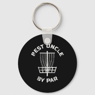 Mens Mens Disc Golf Gift Best Uncle By Par Disc Go Keychain