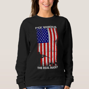 Mens Men's Hunting Outfit For The Duck Call On The Sweatshirt