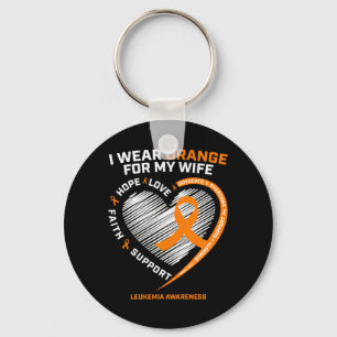 Mens Mens Leukaemia Awareness Shirts Wife Husband Keychain
