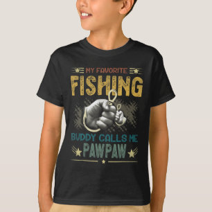 Mens Mens My Favourite Fishing Buddy Calls Me Pawp T-Shirt