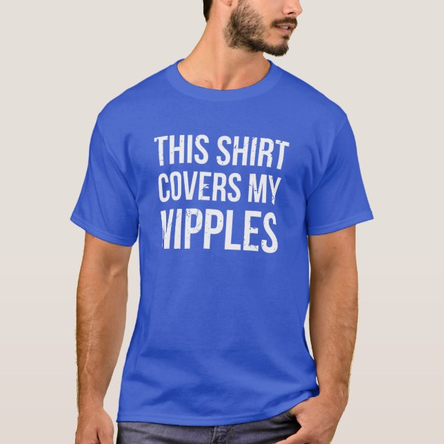 Mens Men's Nipple Cover Funny Sarcastic T T-Shirt (Front)