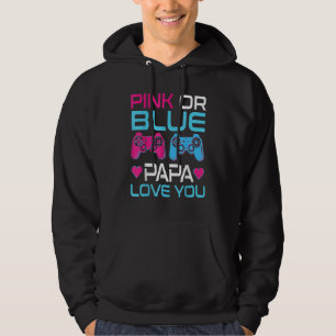 Mens Mens Pink Or Blue Gender Reveal Video Game Pa Hoodie