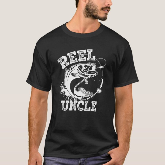 Mens Mens Reel Cool Uncle Fishing Sunglasses Fathe T-Shirt (Front)