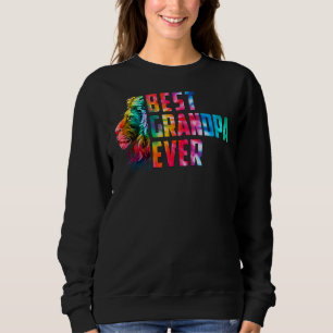 Mens Mens Tie Dye Lion King Best Granddad Ever Gra Sweatshirt