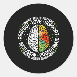 Mens Mental Health S Fight Stigma Mental Health Aw Classic Round Sticker