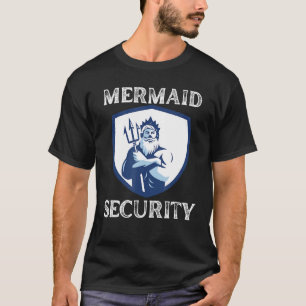 Mens Mermaid Security Merman Birthday Party Outfit T-Shirt