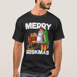 Mens Merry Briskmas Christmas July Santa Brisket S T-Shirt