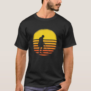 Mens Metal Detector Guy Sunset Detectorist T-Shirt