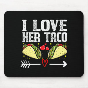 Mens Mexican Couple Cinco De Mayo Love Taco Mouse Pad